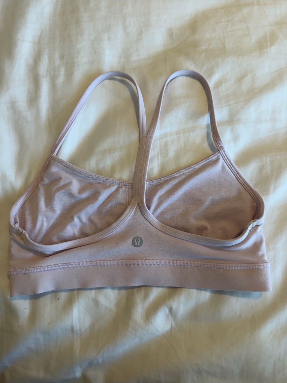 Lululemon women’s light pink sports bra and shorts matching workout set - Picture 4 of 11